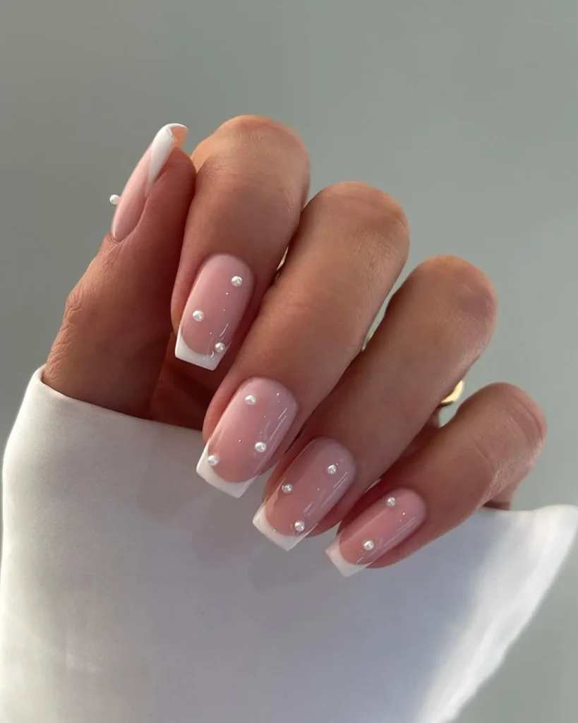 16. Wedding Season French Tip Nails