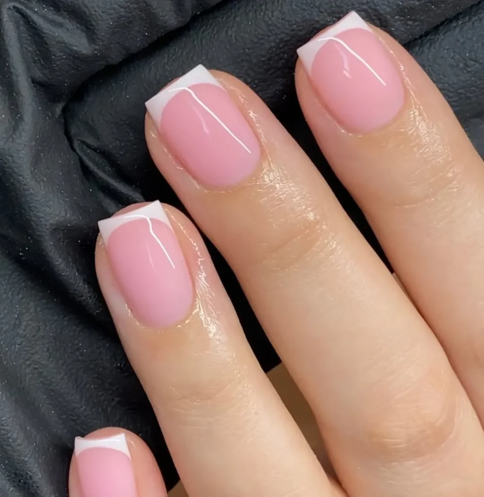 2. Short White French Tip Nails