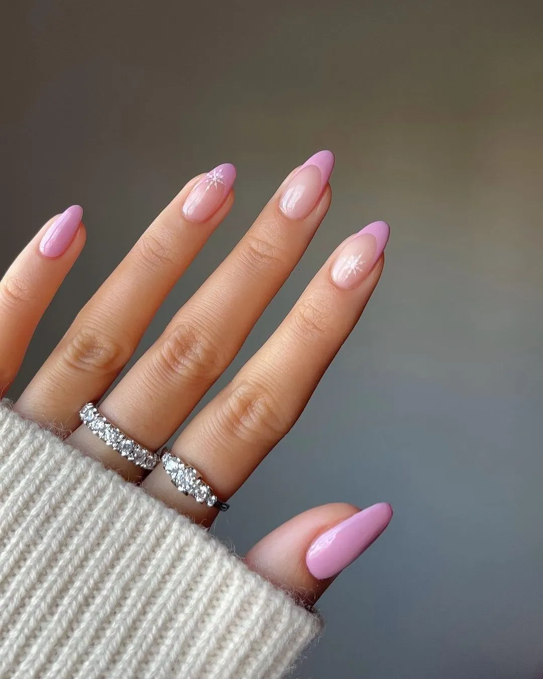 4. light pink christmas nails_