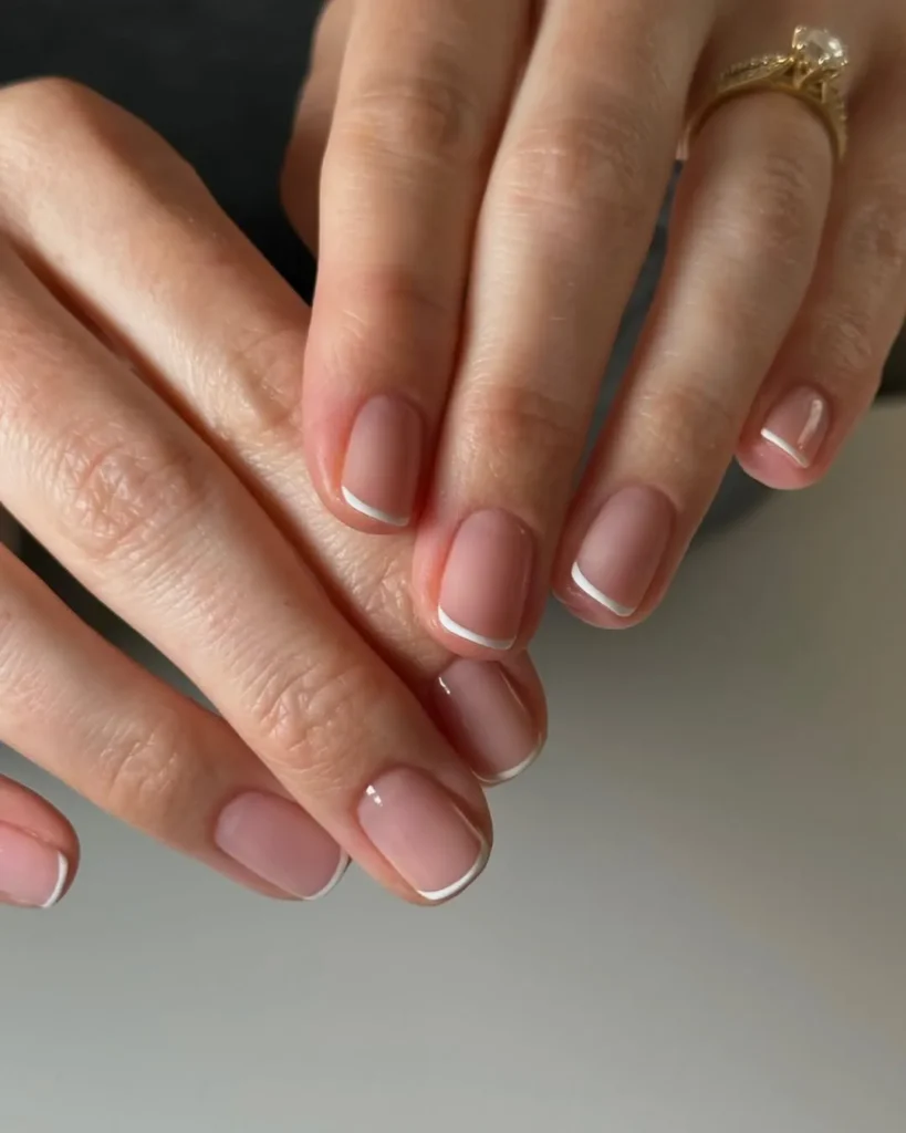 5. Classical French Tip Manicure