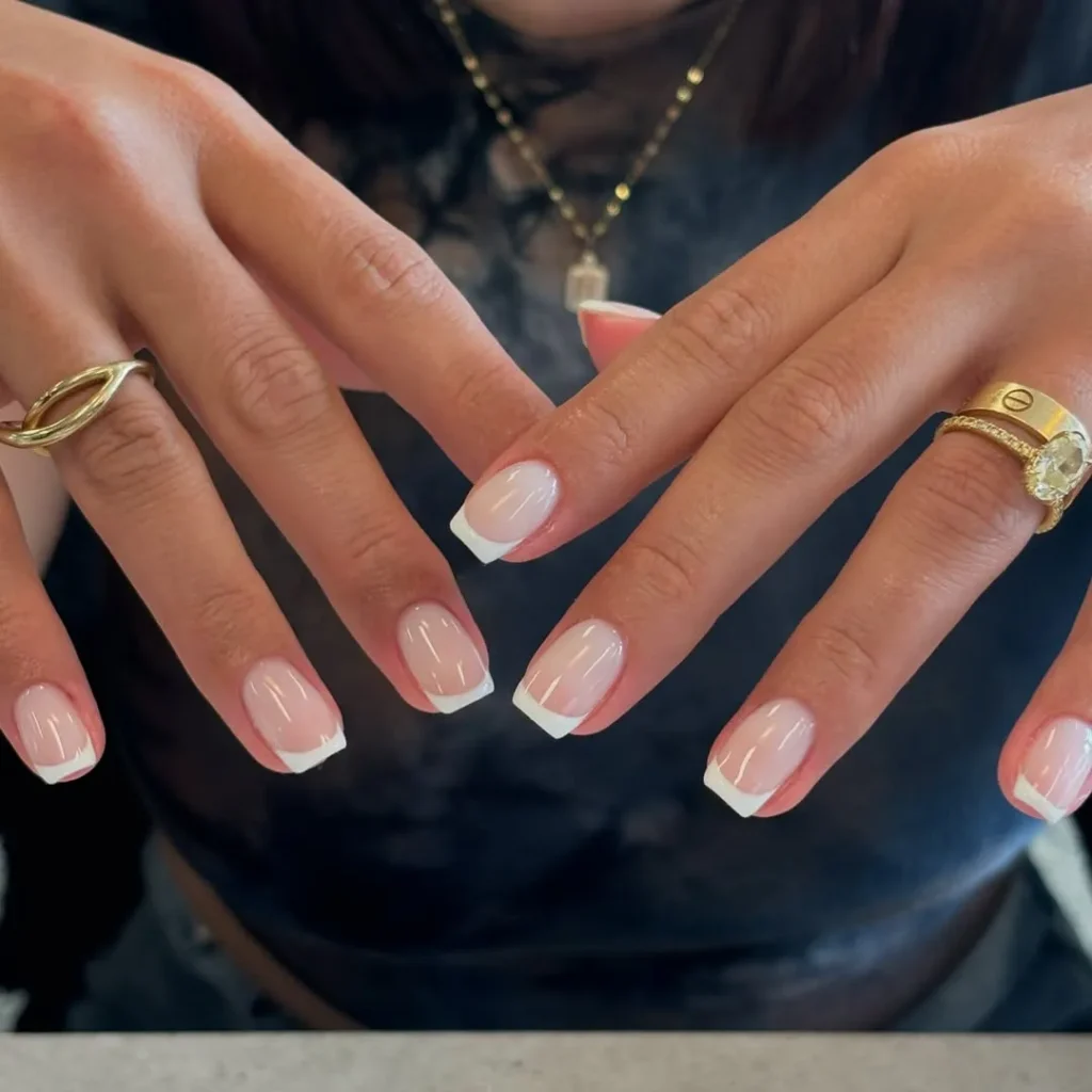 8. Short French Tip Nail Ideas